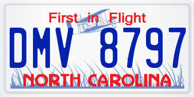 NC license plate DMV8797