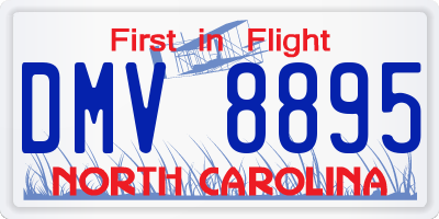 NC license plate DMV8895