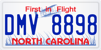 NC license plate DMV8898