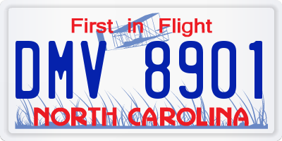 NC license plate DMV8901