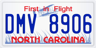 NC license plate DMV8906