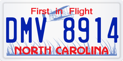 NC license plate DMV8914