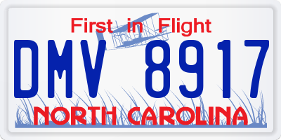 NC license plate DMV8917
