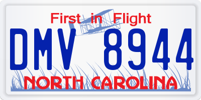 NC license plate DMV8944