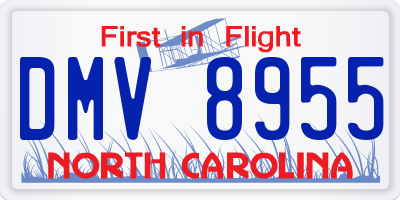 NC license plate DMV8955