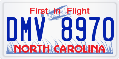 NC license plate DMV8970