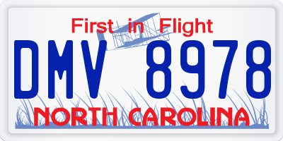 NC license plate DMV8978