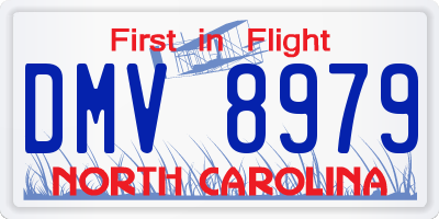 NC license plate DMV8979