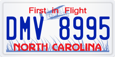 NC license plate DMV8995