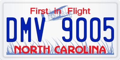 NC license plate DMV9005