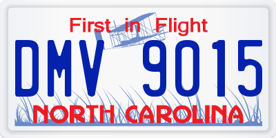 NC license plate DMV9015