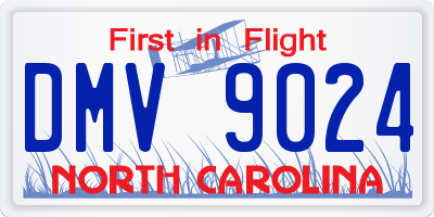 NC license plate DMV9024