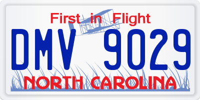 NC license plate DMV9029