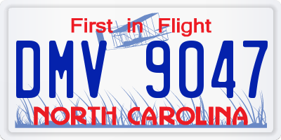 NC license plate DMV9047