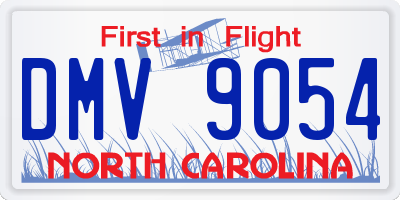 NC license plate DMV9054