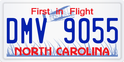 NC license plate DMV9055