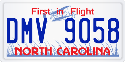 NC license plate DMV9058