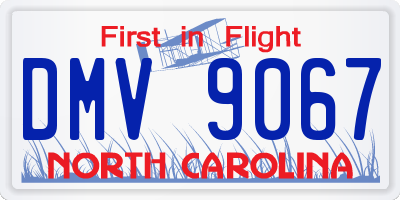 NC license plate DMV9067