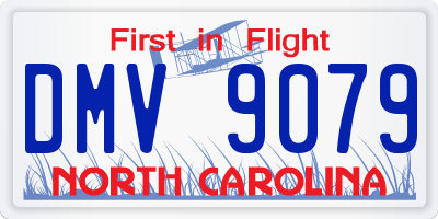 NC license plate DMV9079