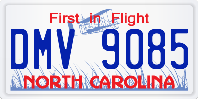 NC license plate DMV9085