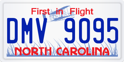 NC license plate DMV9095