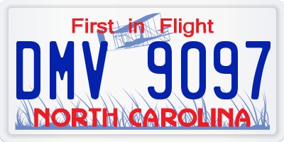 NC license plate DMV9097