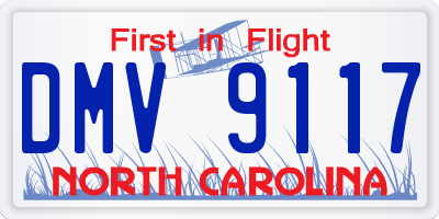 NC license plate DMV9117