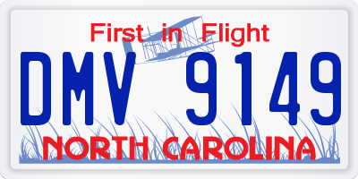 NC license plate DMV9149
