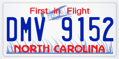 NC license plate DMV9152