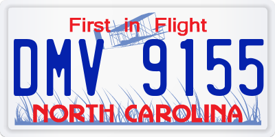 NC license plate DMV9155