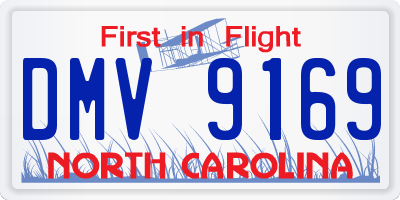 NC license plate DMV9169