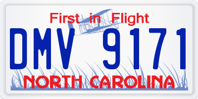 NC license plate DMV9171