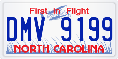 NC license plate DMV9199