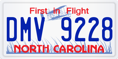 NC license plate DMV9228