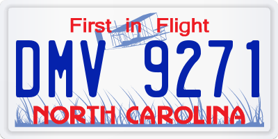 NC license plate DMV9271