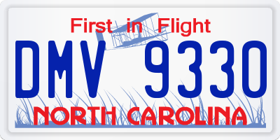 NC license plate DMV9330