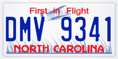 NC license plate DMV9341