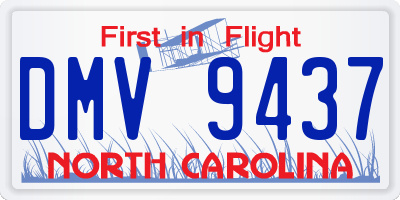 NC license plate DMV9437