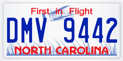 NC license plate DMV9442