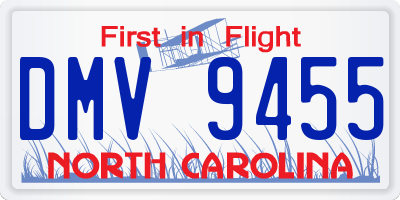 NC license plate DMV9455