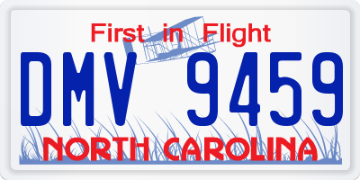 NC license plate DMV9459