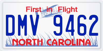NC license plate DMV9462