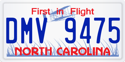 NC license plate DMV9475