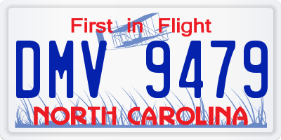 NC license plate DMV9479