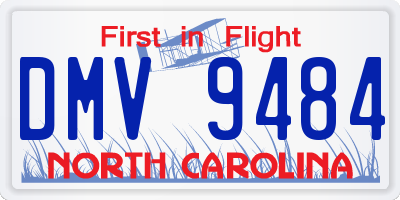 NC license plate DMV9484