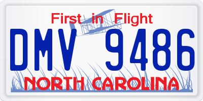 NC license plate DMV9486