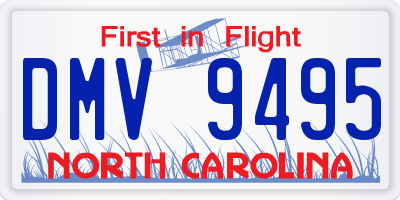 NC license plate DMV9495