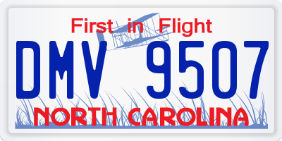 NC license plate DMV9507
