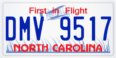 NC license plate DMV9517