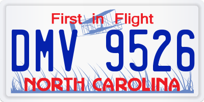 NC license plate DMV9526
